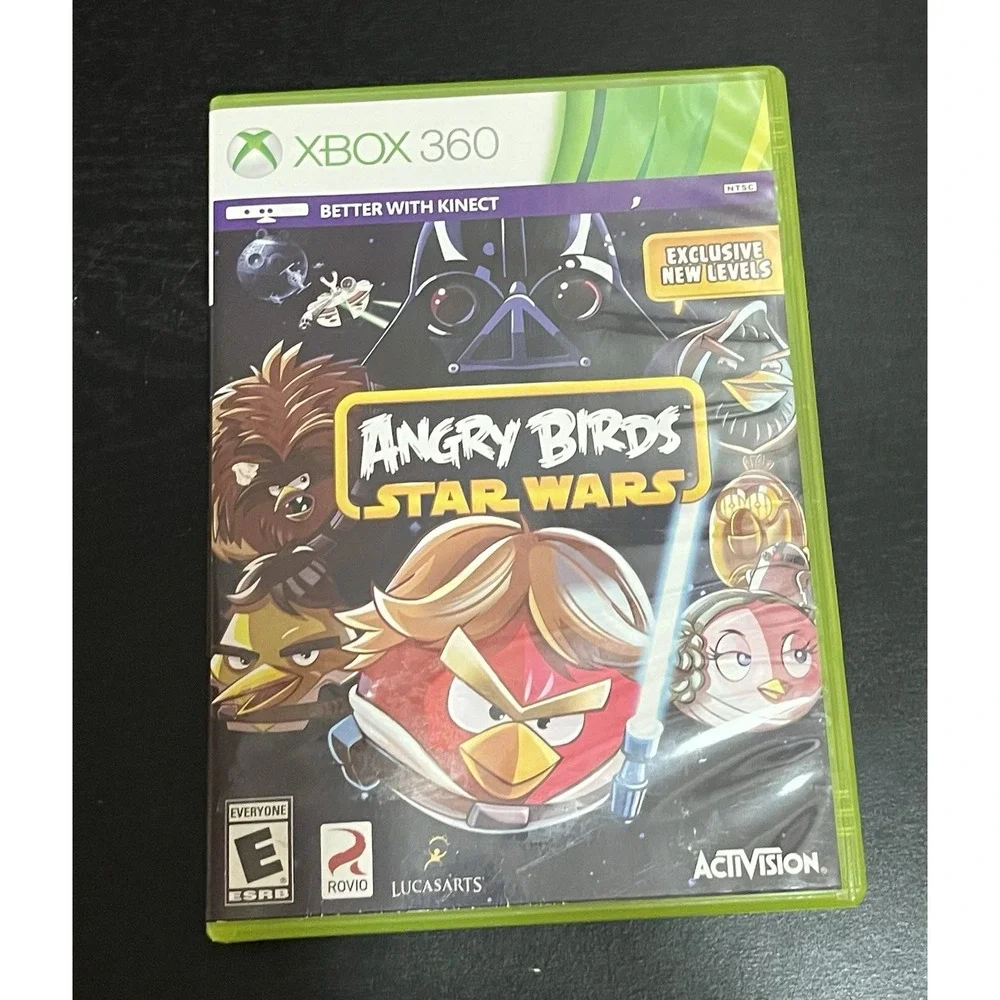 Xbox 360 Kinect Adventures And Angry Birds Stars Wars Game Bundle
